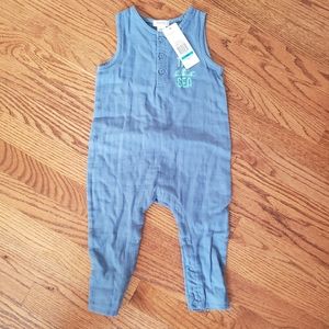 NWT Curious by Peek Blue Tank Romper Pantsuit